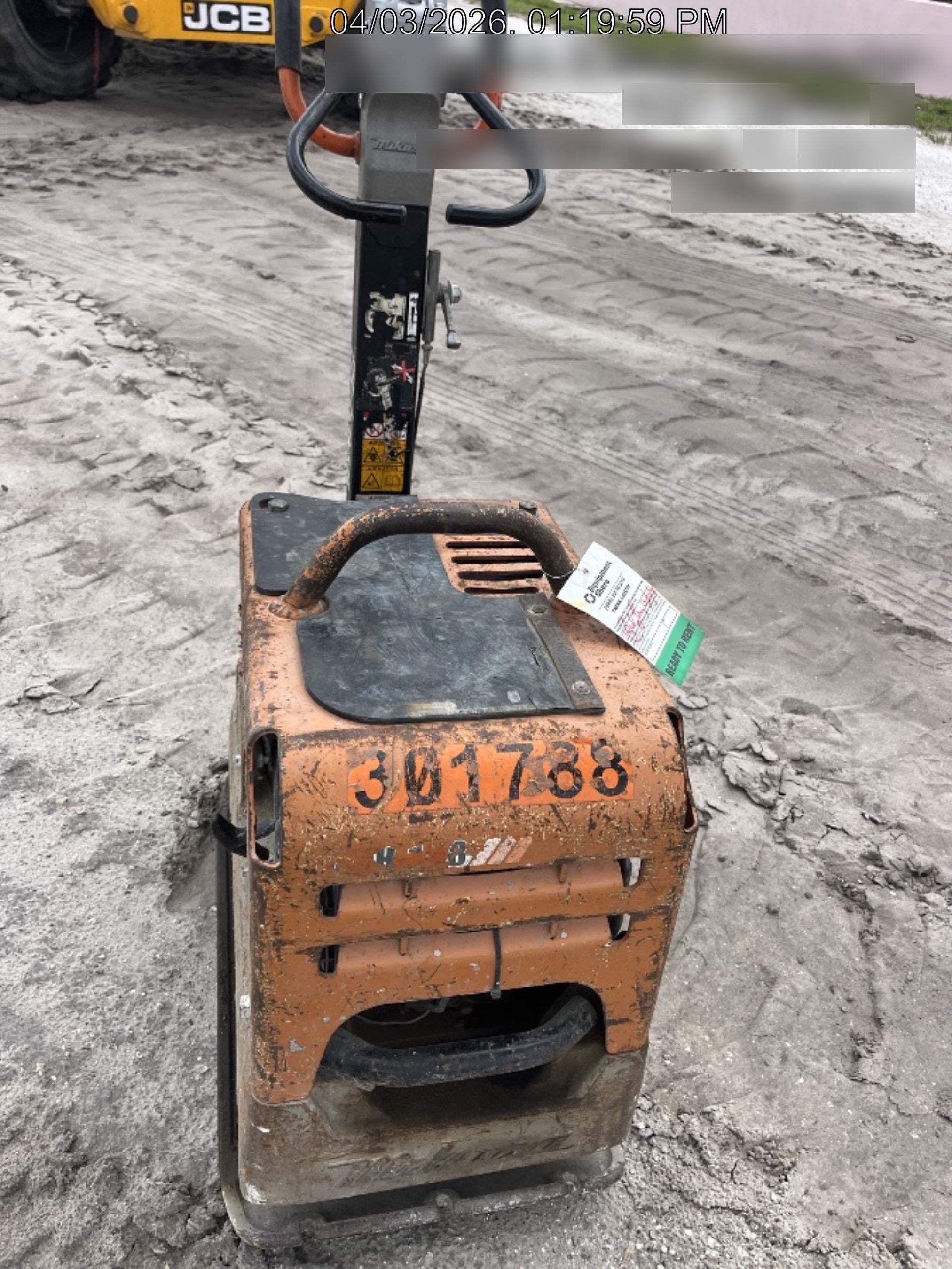 2023 Multiquip MVH158 Honda GX200, 17" Plate, Gas