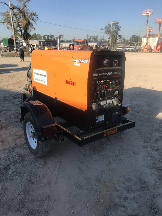 2021 Lincoln Electric Vantage 322 Vantage 322 Ready Pak 3 w/ Decals, ORANGE (includes trailer, cable rack, fender light kit) NO Telematics