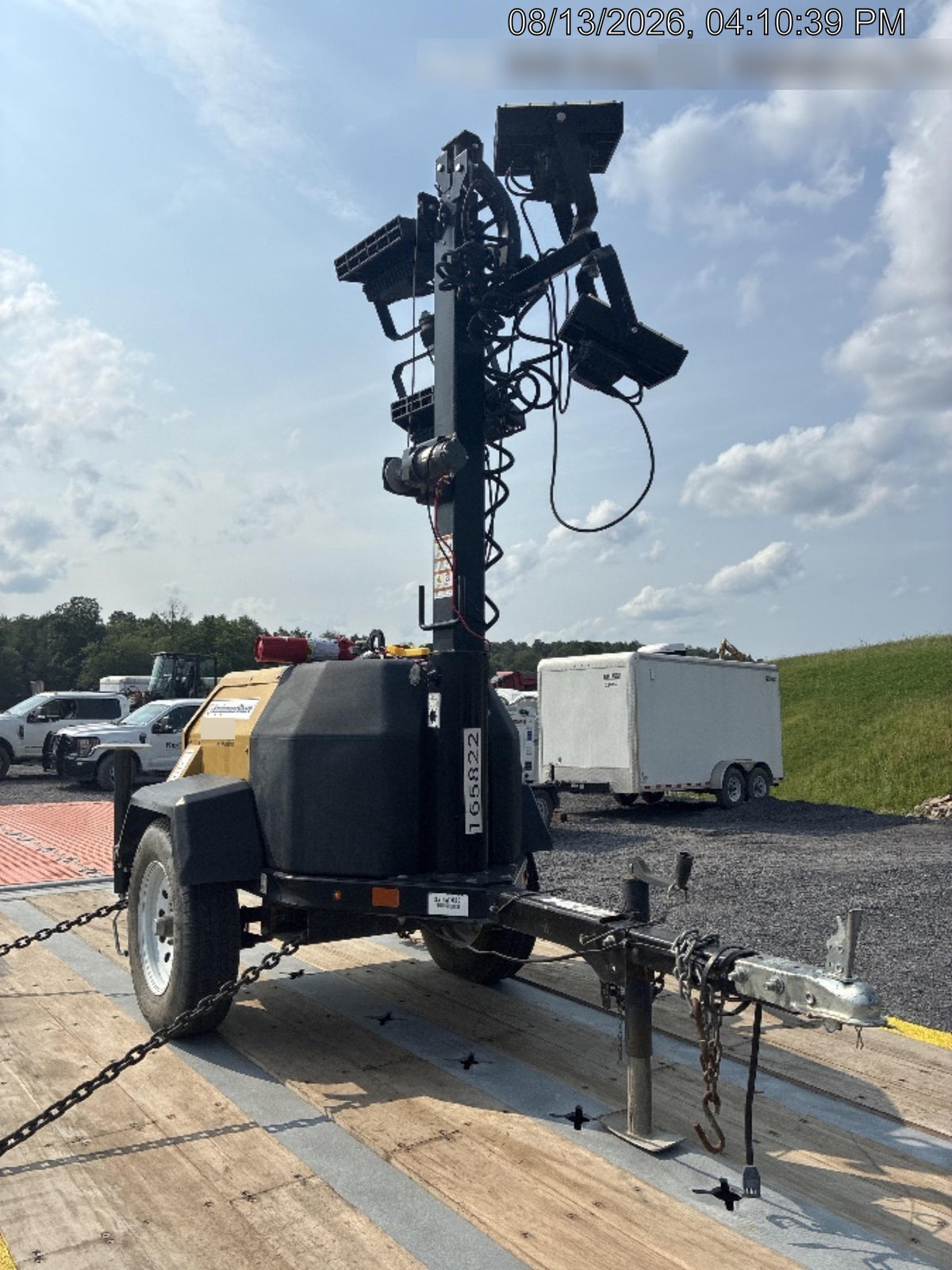 2021 Allmand NLV3GR (4) LED Light Fixture 350W, 23' Vertical Mast, 3kW Prime, Towable, Deep Sea L401, Leveling Jacks, Yanmar T4F 5.8hp