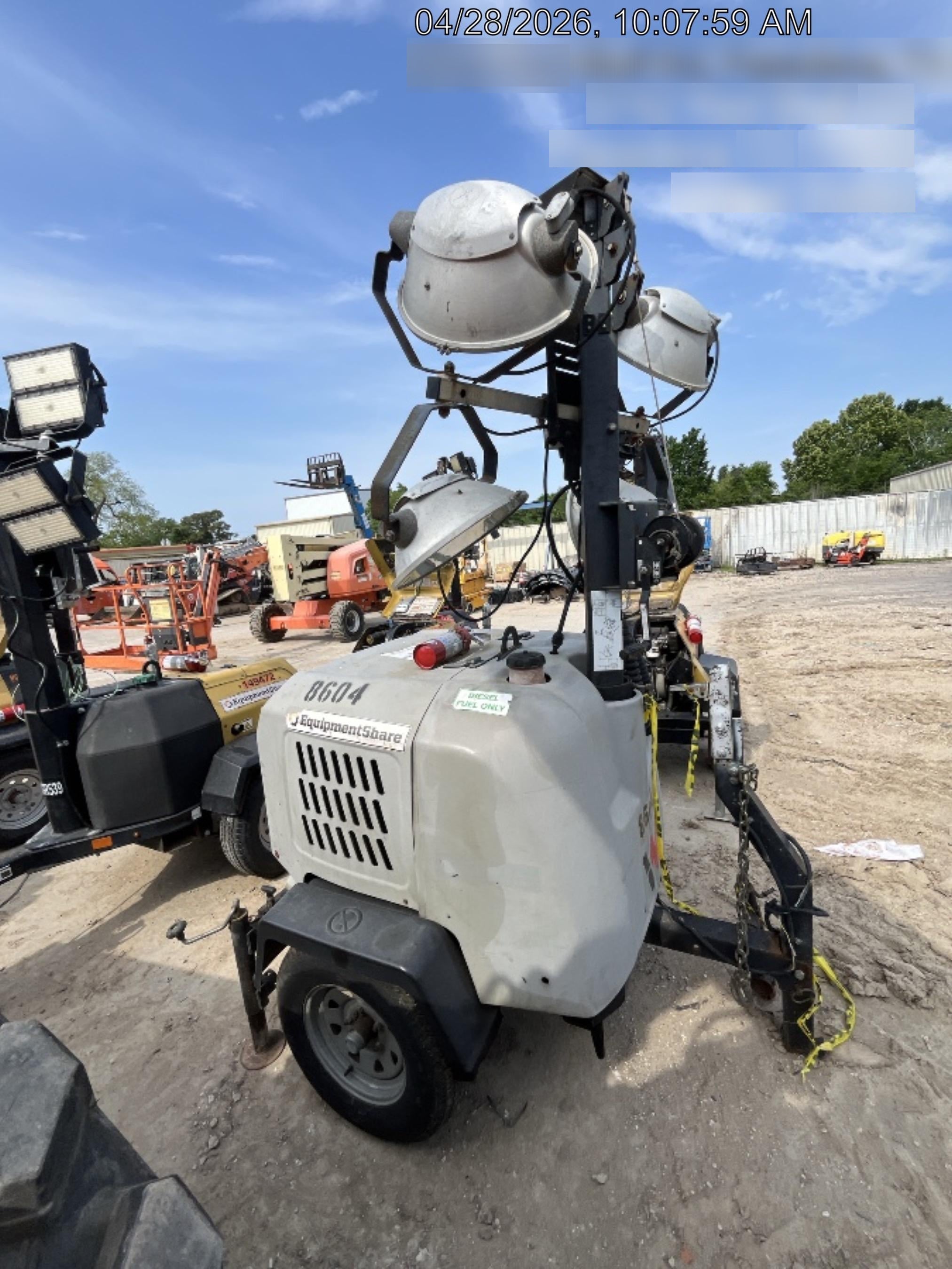 2018 Wacker Neuson LTV6L-MH Wacker Neuson LTV6L Towable Light Tower