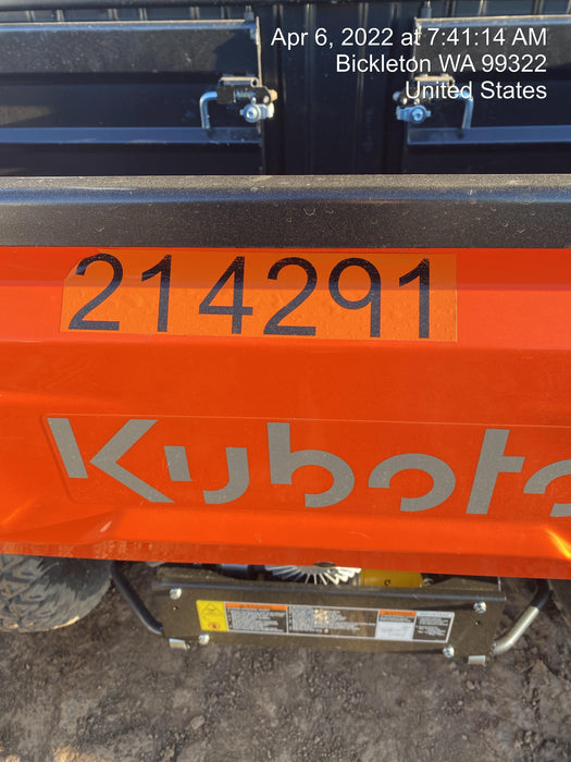 2022 Kubota RTV-X1140W-H Plastic Canopy, Windshield Acrylic Clear, LED Strobe Light, Wire Harness Kit, Back up Alarm