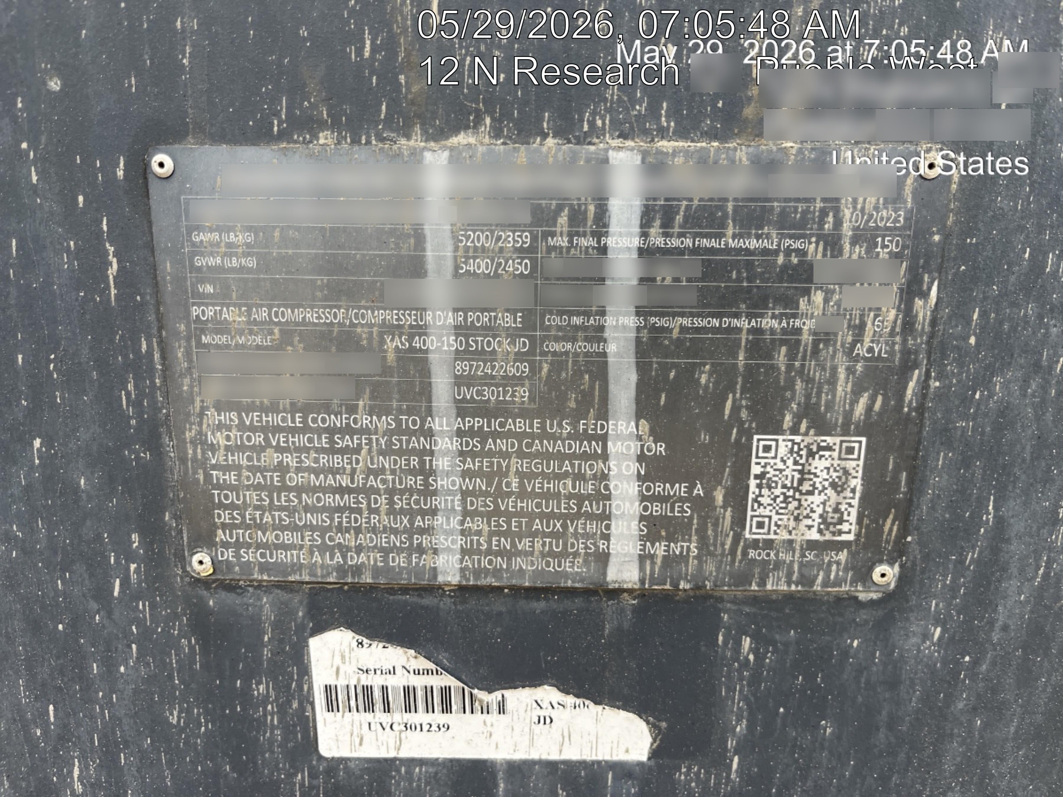 2023 ATLAS COPCO XAS 400-150 PACE