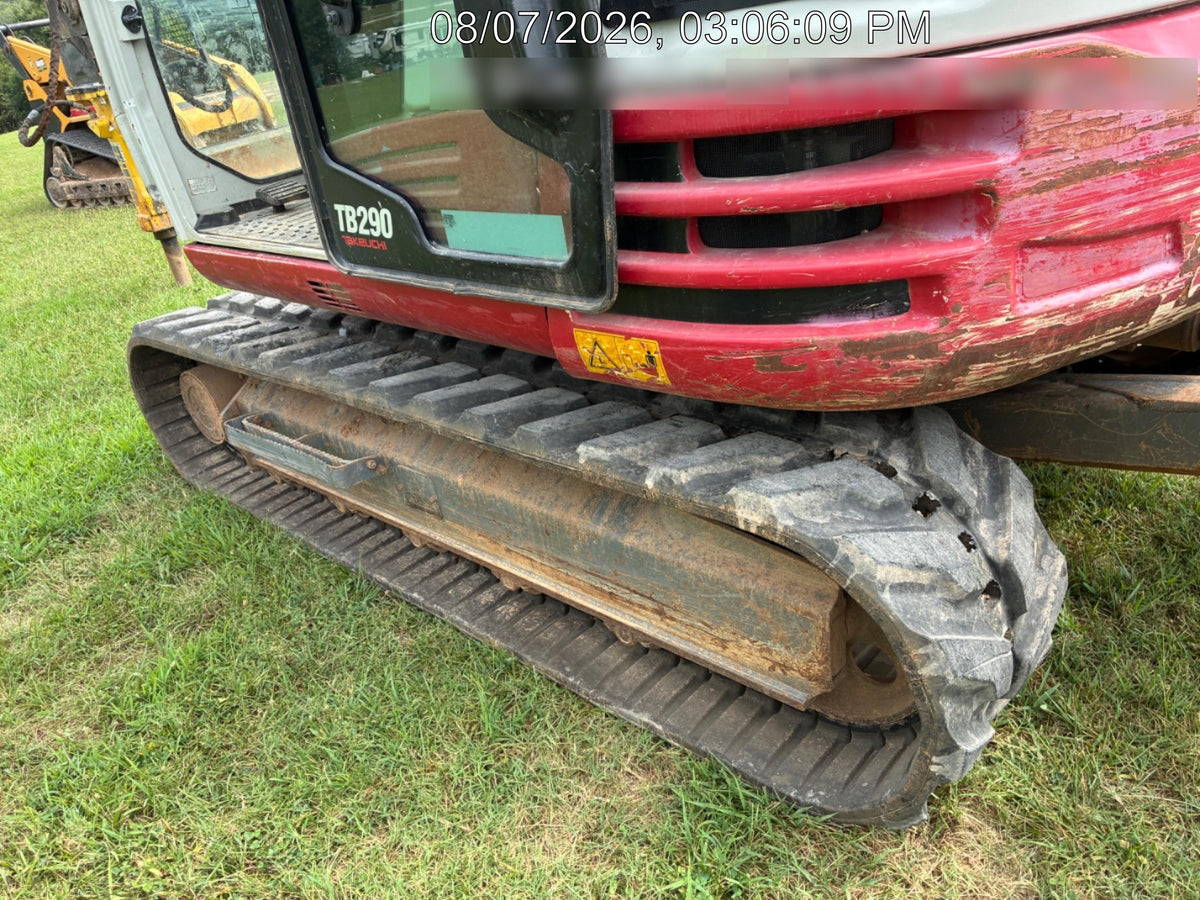 2019 Takeuchi TB290 Takeuchi TB290 Cab/Heat/AC w/Rubber Tracks, Auxiliary Hydraulics, Dozer Blade, Manual QC, 18/24/36" Buckets, Hydraulic Thumb Installed