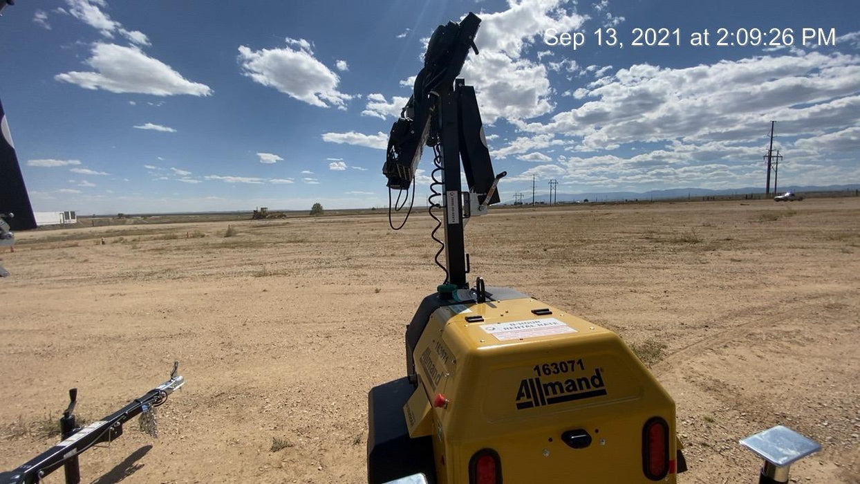 2021 Allmand NLV3GR (4) LED Light Fixture 350W, 23' Vertical Mast, 3kW Prime, Towable, Deep Sea L401, Leveling Jacks, Yanmar T4F 5.8hp