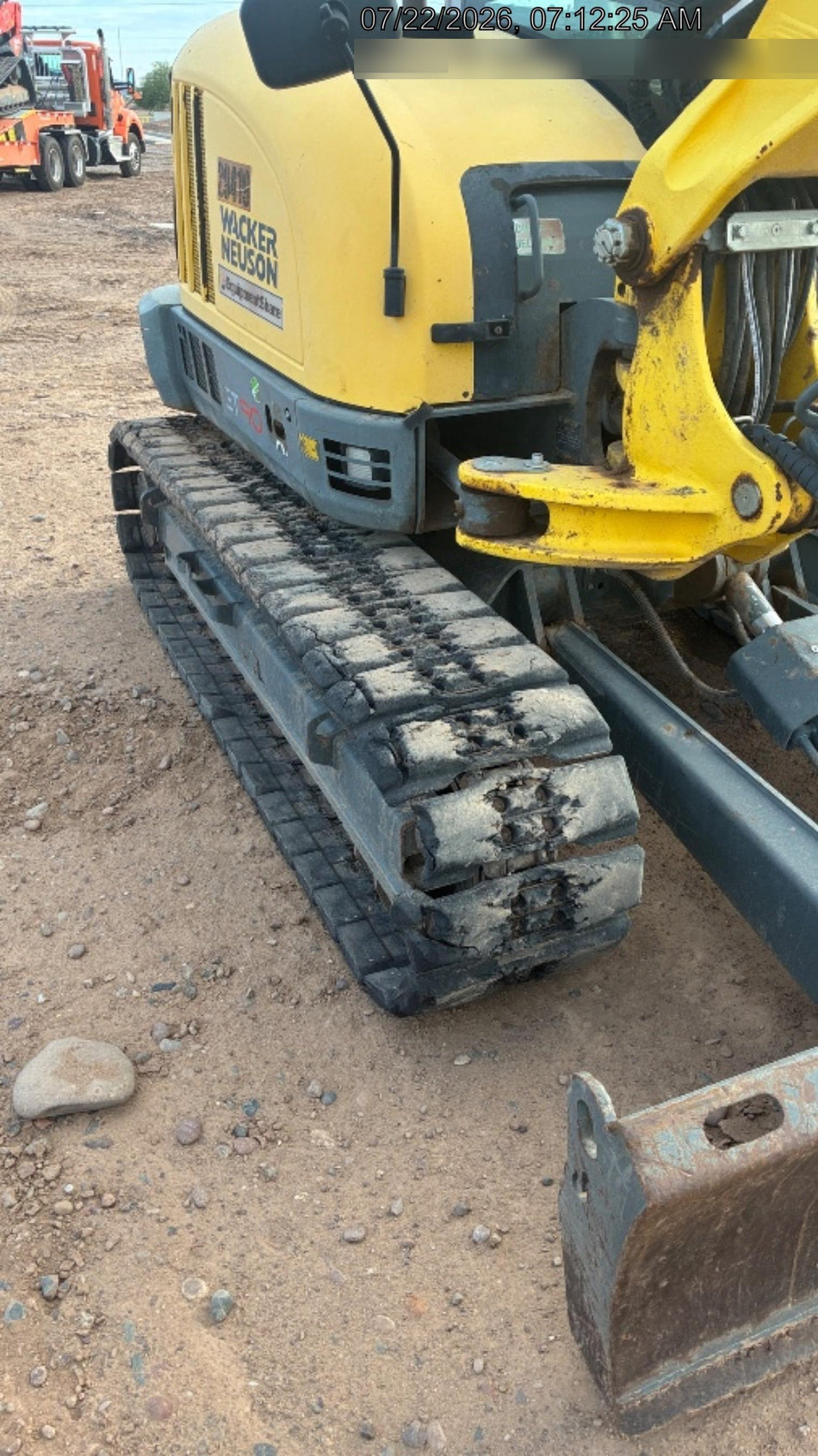 2019 Wacker Neuson ET90 Enclosed Cab, Hybrid Tracks, Long Dipperstick, T4, Hydraulic Thumb w/Manual QC, Buckets: 18/24/36"