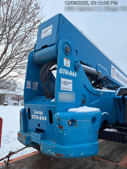 2019 Genie GTH-844 Canopy, Solid RT Tires, LED Work Lights, Beacon 60" QA Carriage, 48" Forks