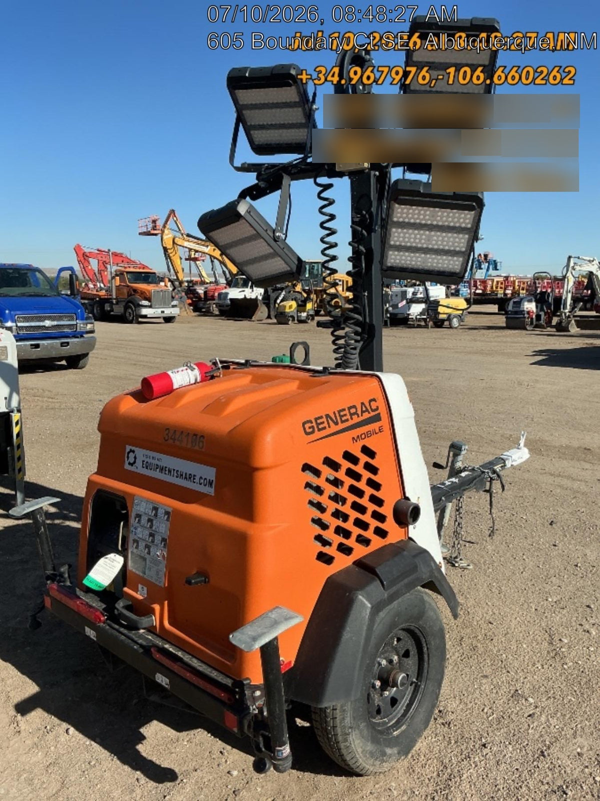 2023 Generac MLT2 Diesel, Flex Switch 120V Input, Powerzone Controller, (4) 320W LED Lights, 4kW Generator, 39.9 Gal Fuel Tank, 2" Ball, T3