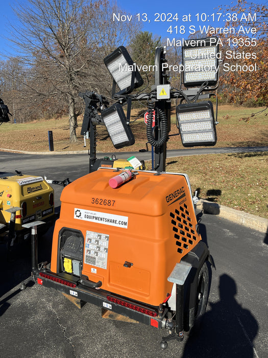 2023 Generac MLT2 Diesel, Flex Switch 120V Input, Powerzone Controller, 
(4) 320W LED Lights, 4kW Generator, 39.9 Gal Fuel Tank, 2" Ball, T3