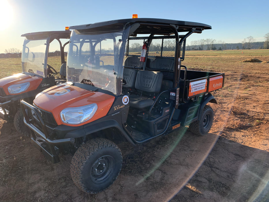 2022 Kubota RTV-X1140W-H Plastic Canopy, Windshield Acrylic Clear, LED Strobe Light, Wire Harness Kit, Back up Alarm