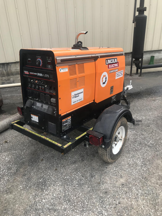 2021 Lincoln Electric Vantage 322 Vantage 322 Ready Pak 3 w/ Decals, ORANGE (includes trailer, cable rack, fender light kit) NO Telematics