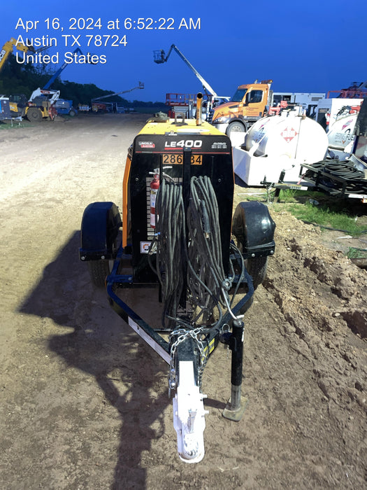 2022 Lincoln Electric LE400 Kubota V1505, Trlr, Cable Rack, Light Kit, ES Decals, T3