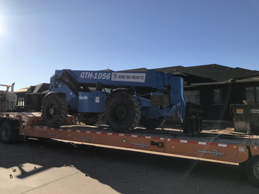 2019 Genie GTH-1056 Cab/Heat/AC, Solid RT Tires, LED Work Lights, Beacon 60" QA Carriage, 60" Forks