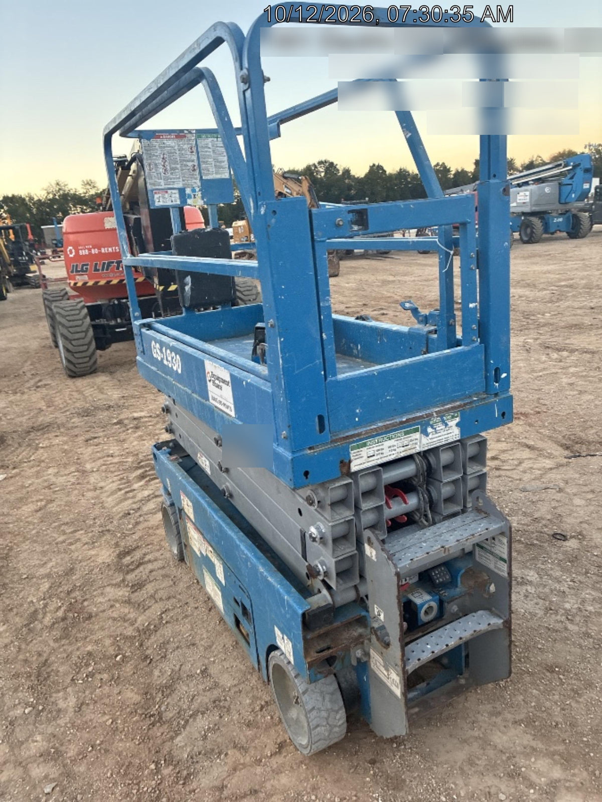 2020 Genie GS-1930 Solid Non Marking Tires, Beacon, Folding rails with half height swing gate