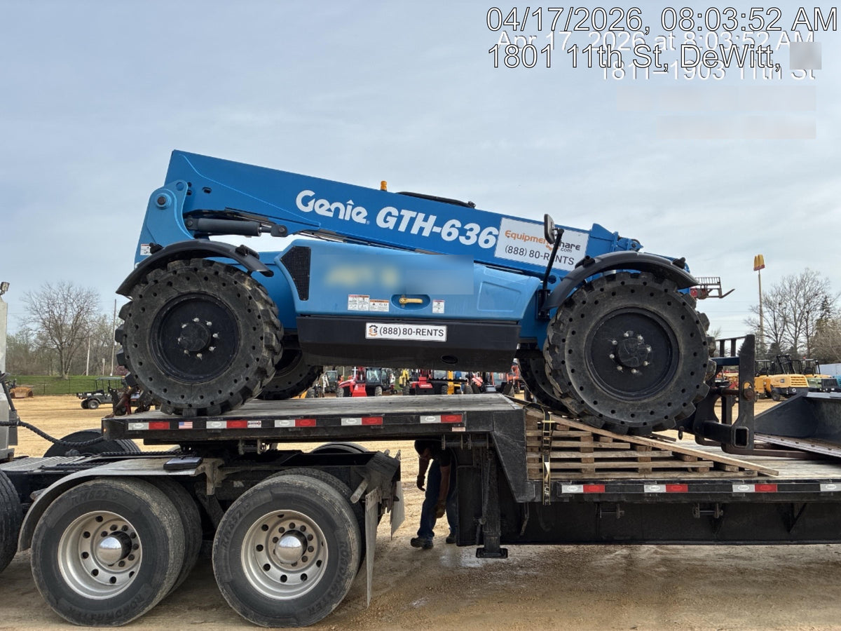 2018 Genie GTH-636 Genie GTH-636 w/Open ROPS, Solid Tires, Work Light/Beacon, 48" Carriage and Forks