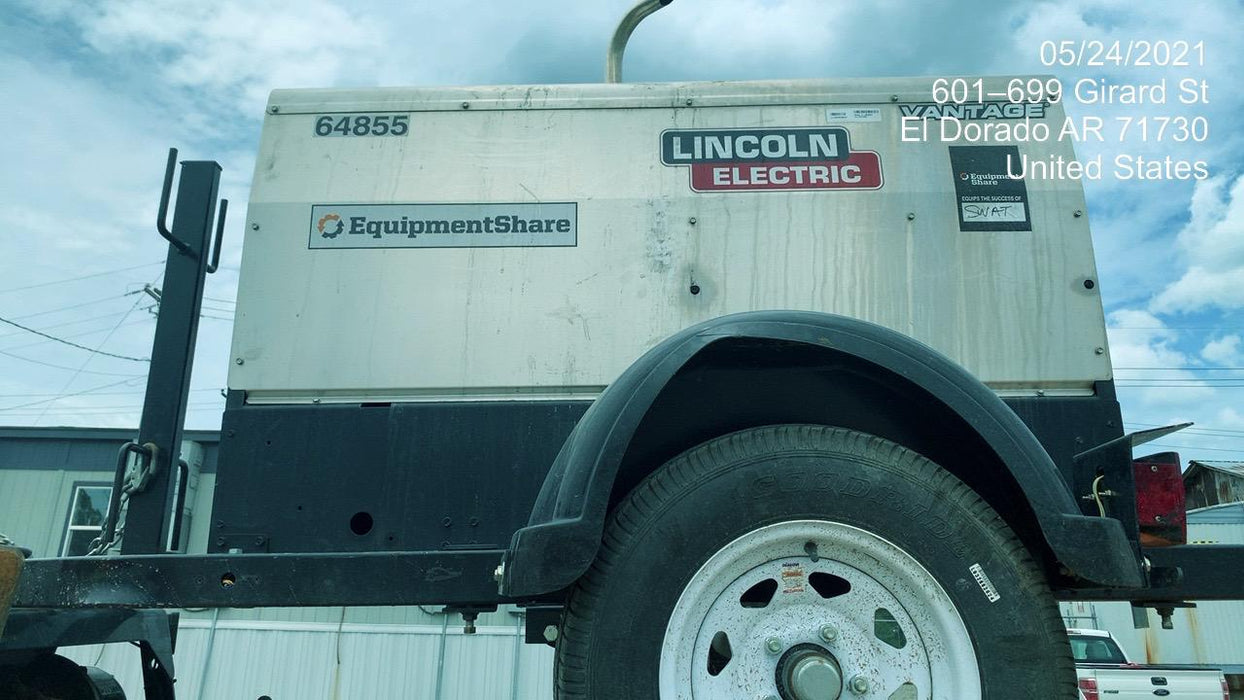 2020 Lincoln Electric Vantage 322 Welder Ready-Pak 3, w/ GPS & Decals (includes trailer, cable rack, fender light kit)