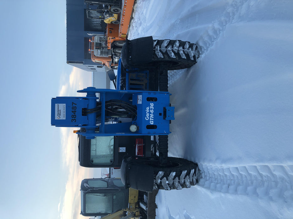 2019 Genie GTH-636 Cab/Heat/AC, Solid RT Tires, LED Work Lights, Beacon 60" QA Carriage, 48" Forks