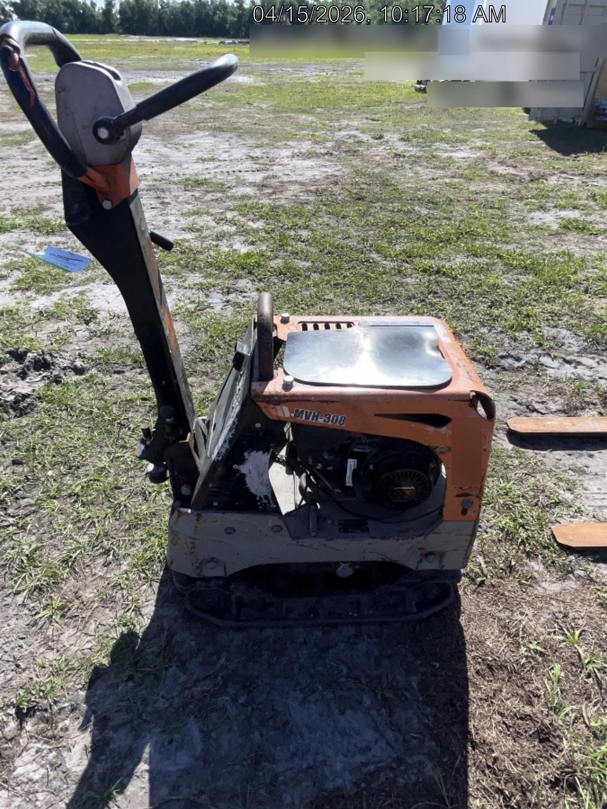 2023 Multiquip MV308GH Honda GX270, 18" Plate, Tachometer