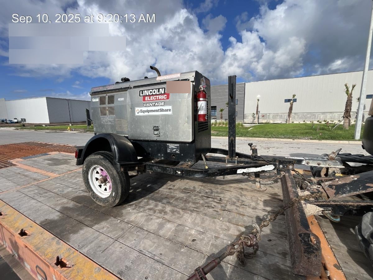 2019 Lincoln Electric Vantage 322 Lincoln Vantage 322 Welder w/Trailer, Light Kit, Cable Rack