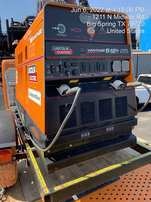 2021 Lincoln Electric Vantage 549X Ready Pak 3, ORANGE (includes trailer, cable rack, fender light kit)