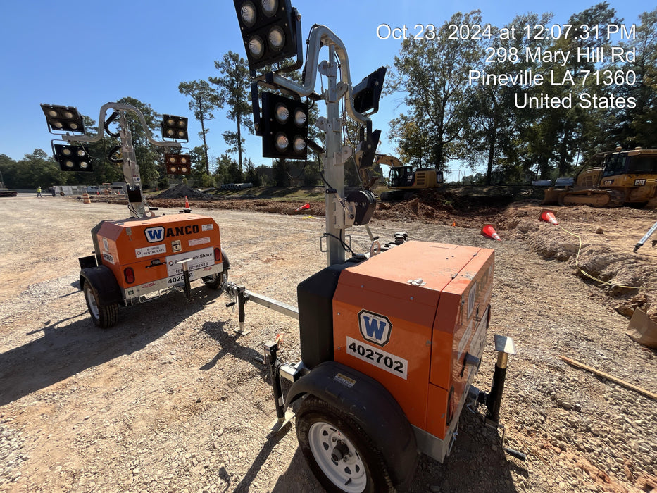 2024 Wanco WLTT-4MM4K Diesel, Deep Sea Controller, Shore Power Plug, Auto Start, (4) 350W LED Floodlights, 4kW Generator, 60 Gal Fuel Tank, 2" Ball, T3