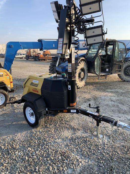 2021 Allmand NLV3GR (4) LED Light Fixture 350W, 23' Vertical Mast, 3kW Prime, Towable, Deep Sea L401, Leveling Jacks, Yanmar T4F 5.8hp