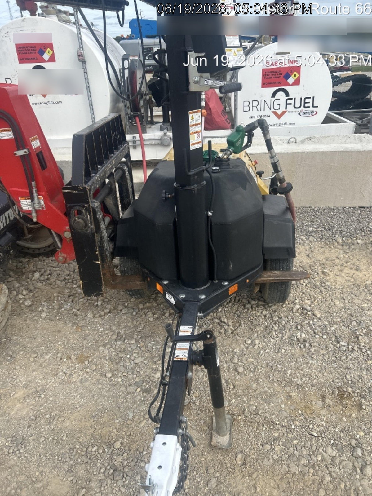 2022 Allmand NLV3GR (4) LED Light Fixture 350W, 23' Vertical Mast, 3kW Prime, Towable, Deep Sea L401, Leveling Jacks, Yanmar T4F 5.8hp