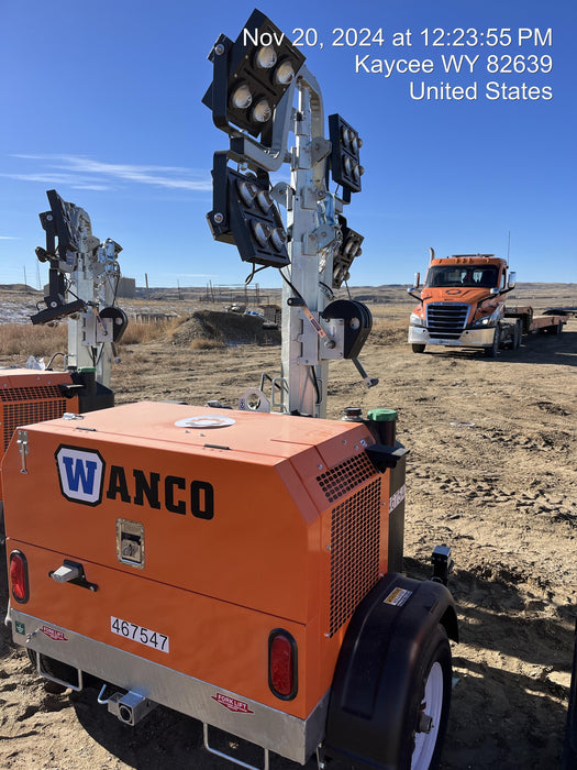 2024 Wanco WLTT-4MM4K Diesel, Deep Sea Controller, Shore Power Plug, Auto Start, (4) 350W LED Floodlights, 4kW Generator, 60 Gal Fuel Tank, 2" Ball, T3