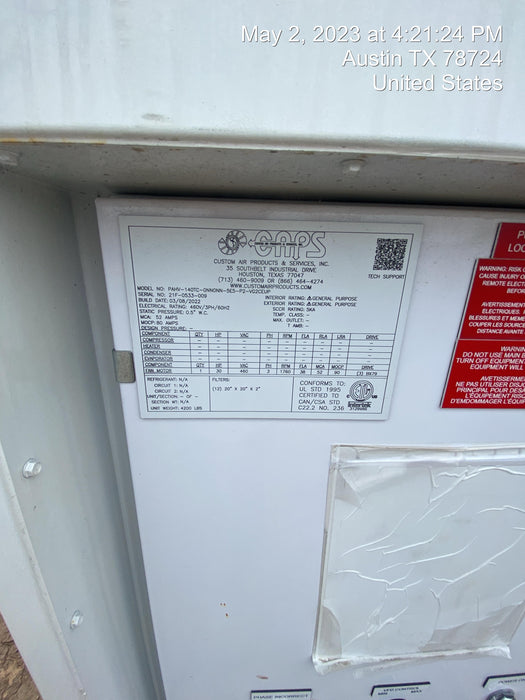 2022 CAPS PAHV-140TC-0NN0NN-5E5-P2-VG2CEUP