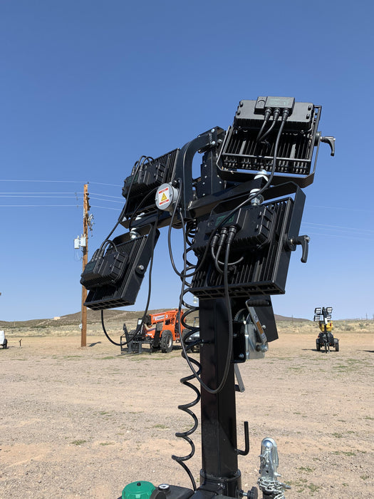 2022 Allmand NLV3GR (4) LED Light Fixture 350W, 23' Vertical Mast, 3kW Prime, Towable, ES Decals, T3