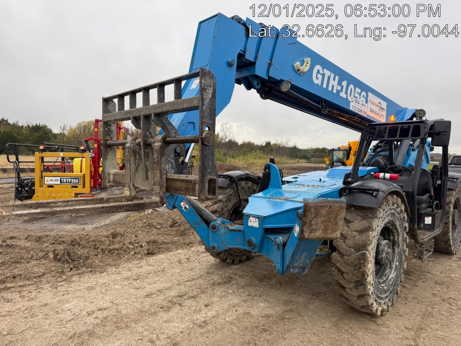 2019 Genie GTH-1056 Canopy, Solid RT Tires, LED Work Lights, Beacon 60" QA Carriage, 60" Forks