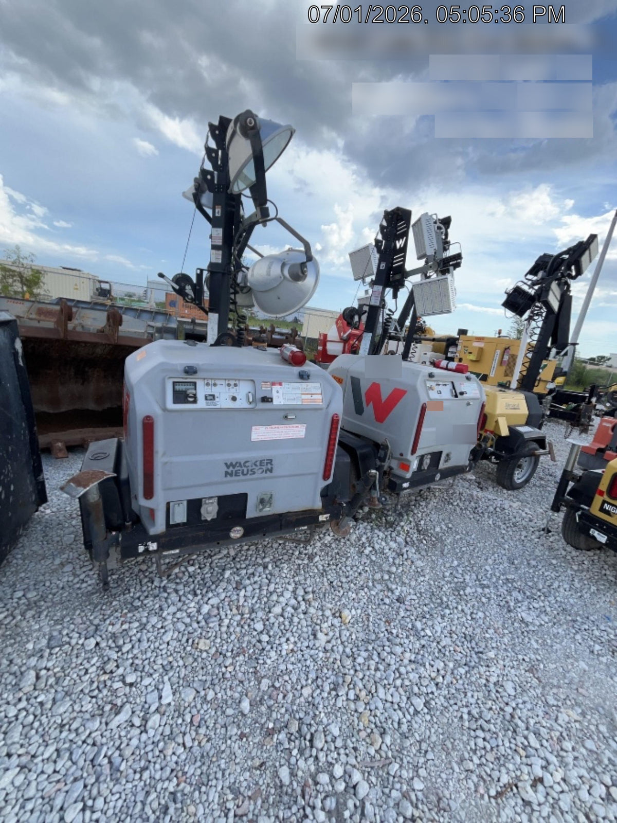 2022 Allmand NLV3GR (4) LED Light Fixture 350W, 23' Vertical Mast, 3kW Prime, Towable, Deep Sea L401, Leveling Jacks, Yanmar T4F 5.8hp