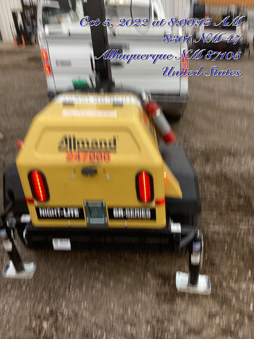 2022 Allmand NLV3GR (4) LED Light Fixture 350W, 23' Vertical Mast, 3kW Prime, Towable, ES Decals, T3