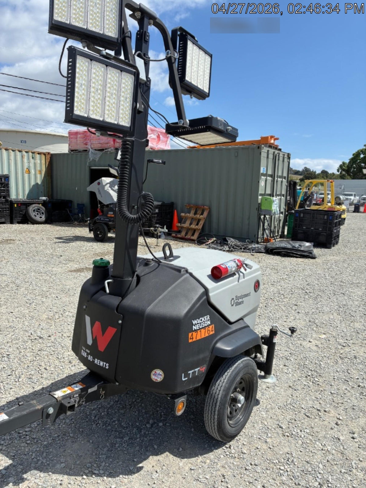 2024 Wacker Neuson LTT4 Diesel, Kohler KDW702, Deep Sea Controller, Auto Start, LED 320W, Bypass Outlet, T3