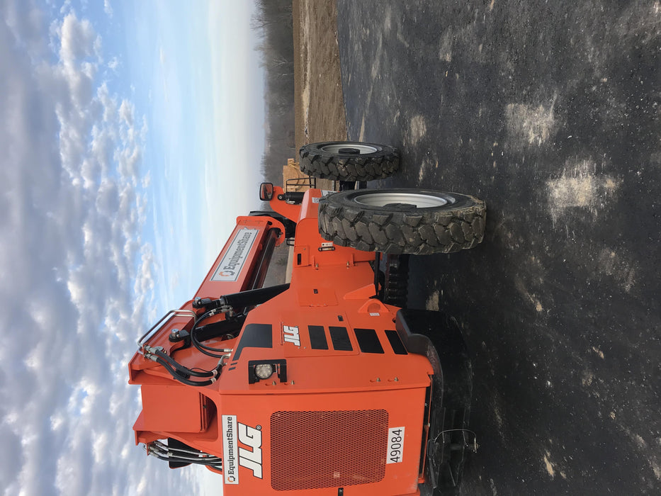2019 Skytrak 6036 Cab/Heat/Air, Solid Tires, LED Work Lights, Beacon w/50" Carriage, 48" Pallet Forks