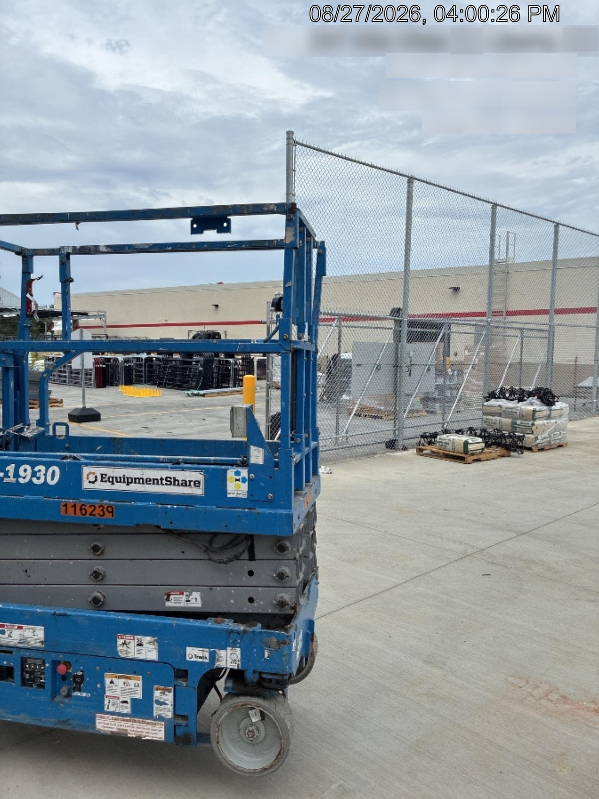 2020 Genie GS-1930 Solid Non Marking Tires, Beacon, Folding rails with half height swing gate