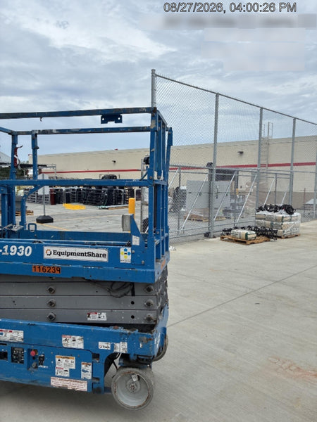 2020 Genie GS-1930 Solid Non Marking Tires, Beacon, Folding rails with half height swing gate