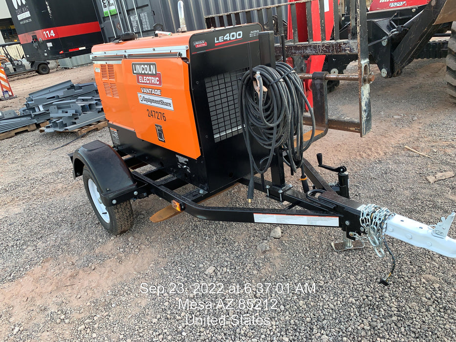 2022 Lincoln Electric LE400 Kubota V1505, Trlr, Cable Rack, Light Kit, ES Decals, T3