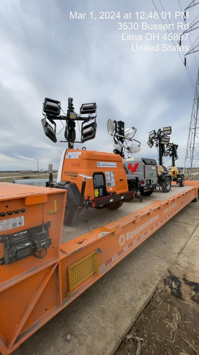 2023 Generac MLT2 Diesel, Flex Switch 120V Input, Powerzone Controller, 
(4) 320W LED Lights, 4kW Generator, 39.9 Gal Fuel Tank, 2" Ball, T3