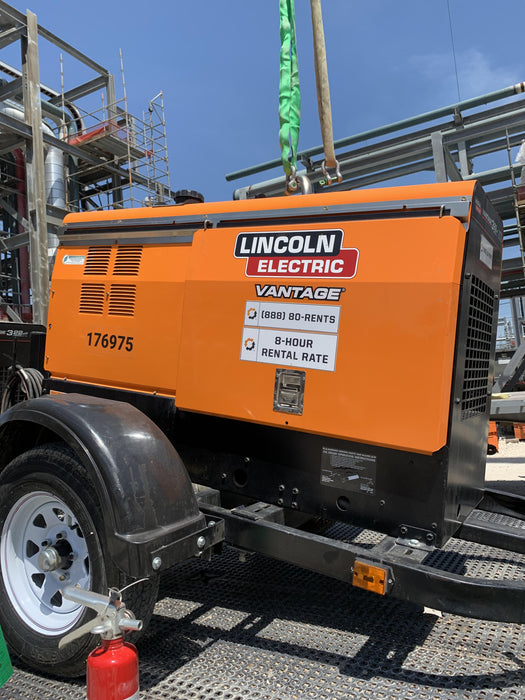 2021 Lincoln Electric Vantage 322 Vantage 322 Ready Pak 3 w/ Decals, ORANGE (includes trailer, cable rack, fender light kit) NO Telematics