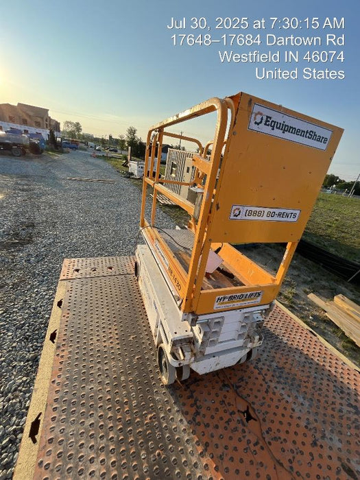Custom Equipment HB-1430 Hy-Brid Scissor Lift
Platform capacity up to 670 lbs
Working height up to 20 ft
Weighs under 1,700 lbs
Non-marking wheels