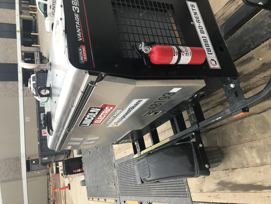 2019 Lincoln Electric Vantage 322 Ready-Pak 3, Two Wheel Trailer, Fender and Light Kit, Cable Rack