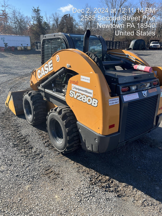 2023 Case SV280 Cab/Heat/Air/Pneumatic Tires, Radius, Hand Controls,Cold Weather PKG, Work Lights, Back Up Alarm, Manual QC (owner code 22233/user1 33322)
