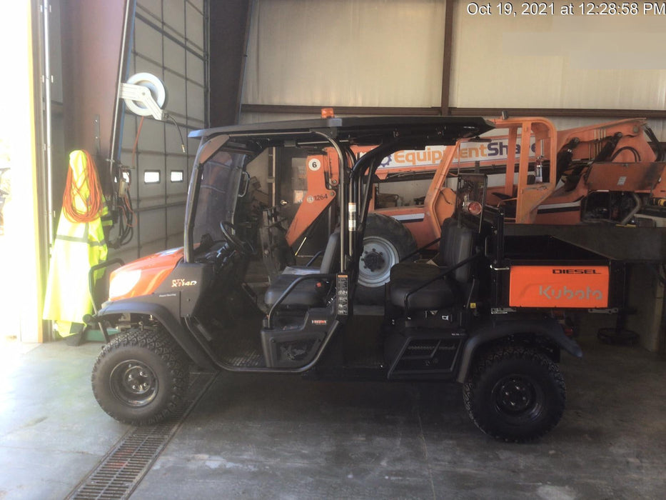 2022 Kubota RTV-X1140W-H Plastic Canopy, Windshield Acrylic Clear, LED Strobe Light, Wire Harness Kit, Back up Alarm