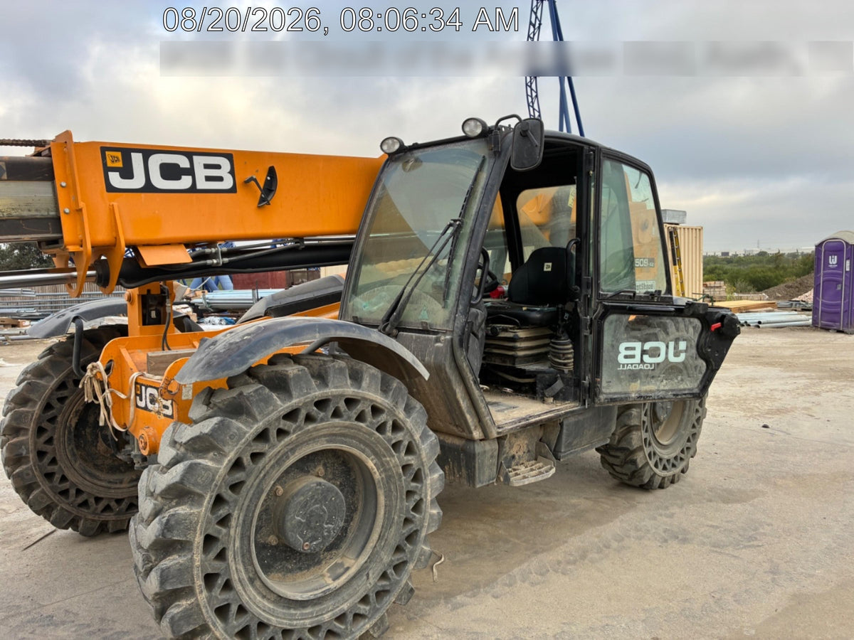 2020 JCB 509-42 Cab/Heat/Air, Solid Tires, Work Lights, Beacon, Aux Hydraulics, Back up Alarm, Lifting Eye, ES Decals