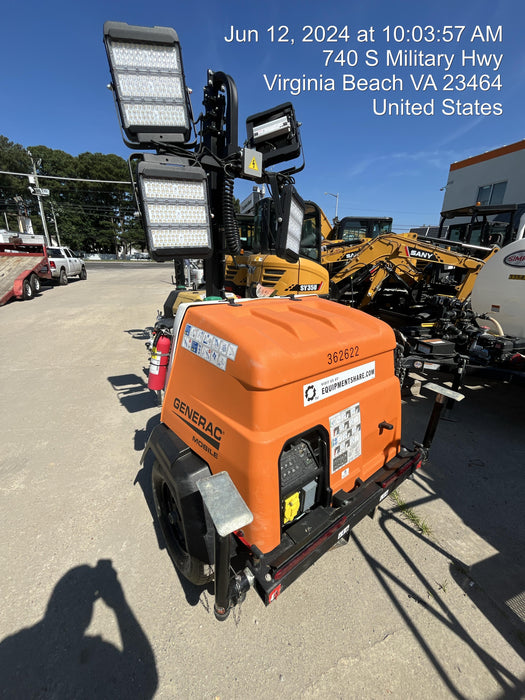 2023 Generac MLT2 Diesel, Flex Switch 120V Input, Powerzone Controller, 
(4) 320W LED Lights, 4kW Generator, 39.9 Gal Fuel Tank, 2" Ball, T3