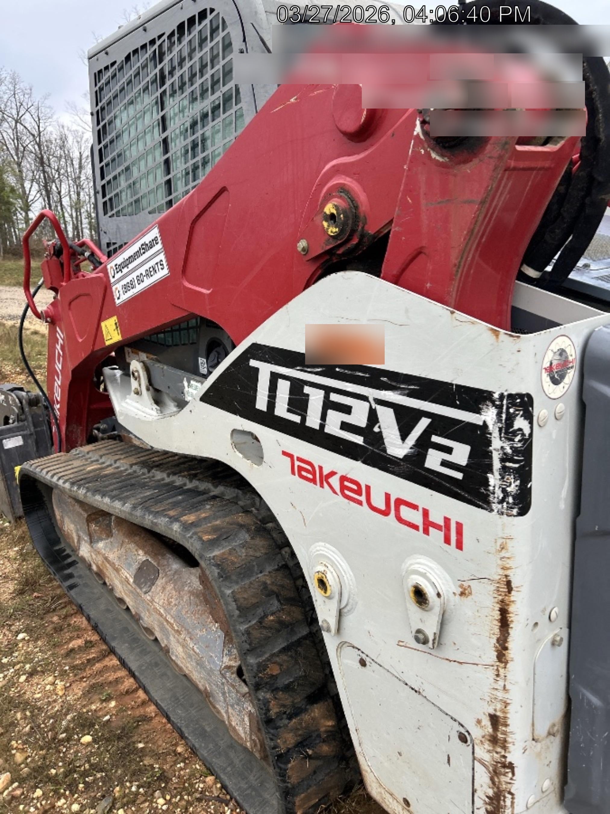 2019 Takeuchi TL12V2C Cab/Heat/AC, Back-up Alarm, Hydraulic QC w/80" HD Tooth Bucket