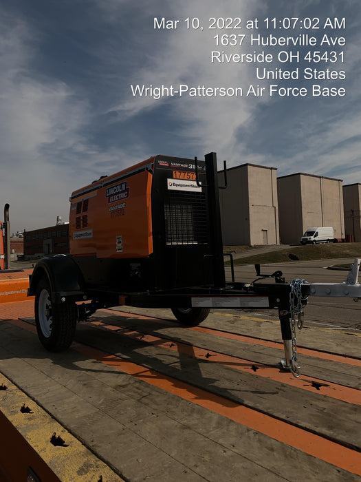 2021 Lincoln Electric Vantage 322 Vantage 322 Ready Pak 3 w/ Decals, ORANGE (includes trailer, cable rack, fender light kit) NO Telematics