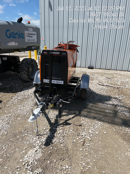 2022 Lincoln Electric LE400 Kubota V1505, Trlr, Cable Rack, Light Kit, ES Decals, T3