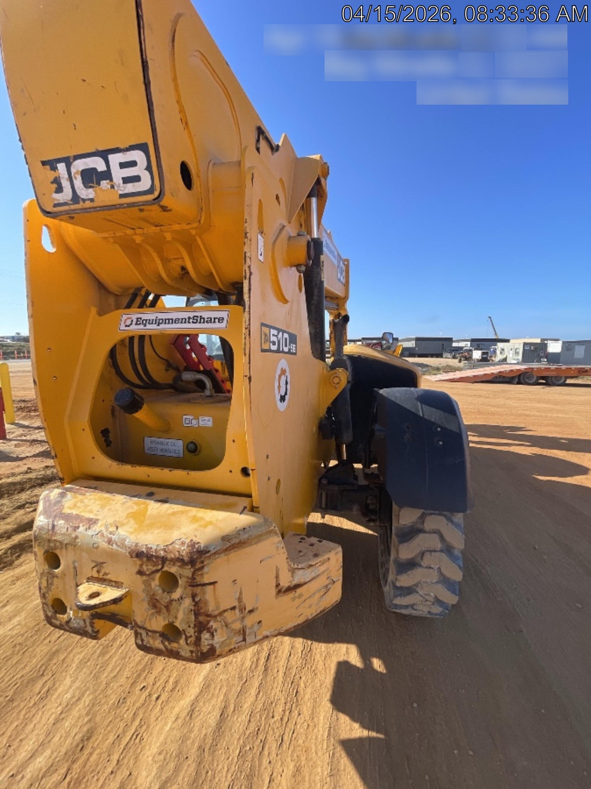2020 JCB 510-56 Canopy, Solid Tires, Work Lights, Beacon, Aux Hydraulics, Back up Alarm, Lifting Eye, ES Decals