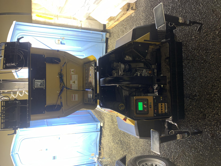 2020 Allmand NLV3GR (4) LED Light Fixture 350W, 23' Vertical Mast, 3kW Prime, Towable, Deep Sea L401, Leveling Jacks, Yanmar T4F 5.8hp